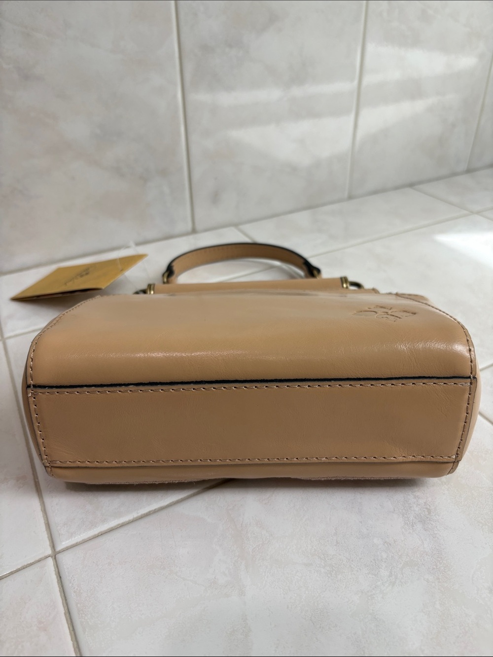 Patricia Nash French Lace Collection Annabelle Leather Satchel in Sand Shade - Picture 11 of 14